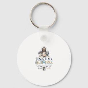 Chaveiro Camiseta de Cabeleireiro Salão de Beleza Jesus Ins
