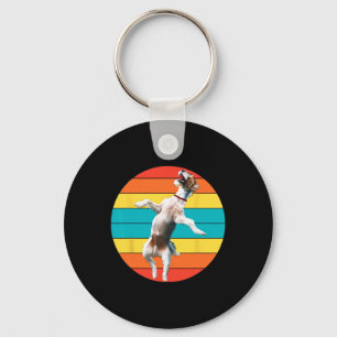Chaveiro Camiseta de cão Dançante - Cão Lover Vintage Dança