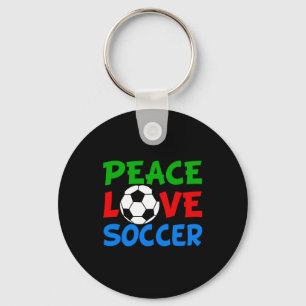 Chaveiro Camiseta de Crianças Fofas de Futebol Paz Amor 
