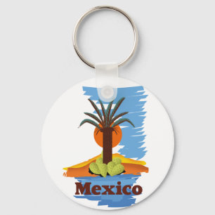 Chaveiro Camiseta de desenho animado Palma mexicana vintage