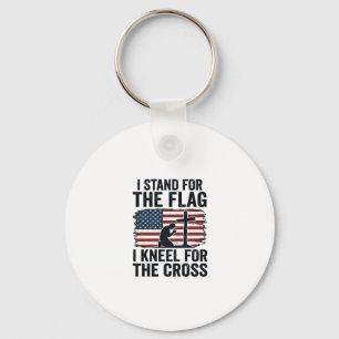 Chaveiro Camiseta de design Defenda a Bandeira Ajoelhe-se p