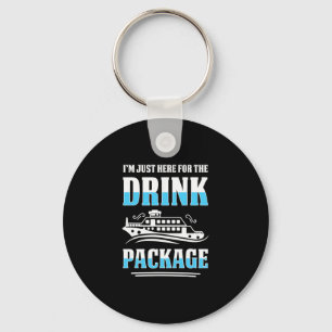 Chaveiro Camiseta de festa divertida de bebida de férias de