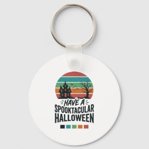 Chaveiro Camiseta de Gravura Vintage de Halloween Espetacul