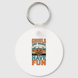 Chaveiro Camiseta de Halloween dos Ghouls Antigos Querem se