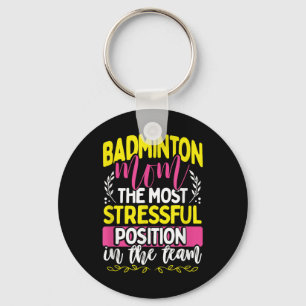 Chaveiro Camiseta de Mãe de Badminton para Mulheres Esposa