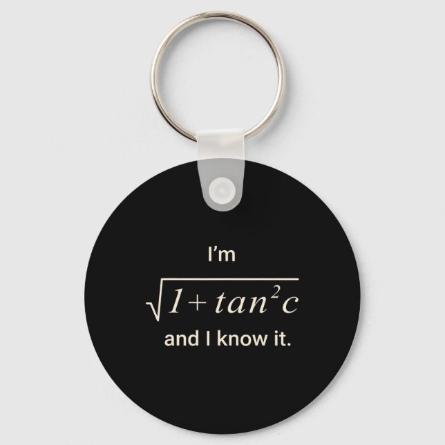 Chaveiro Camiseta de Piada de Matemática Divertida – Eu sou (Frente)