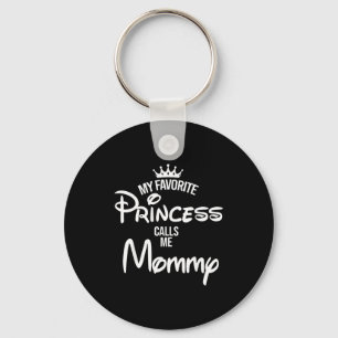 Chaveiro Camiseta de princesa favorita chama mamãe dia das
