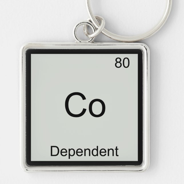 Chaveiro Camiseta de símbolo de elemento de química engraça (Frente)
