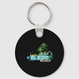 Chaveiro Camiseta de souvenir de férias de El Nido Palawan