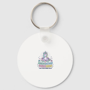 Chaveiro Camiseta de Tipografia Negrito Unicórnio Meditação