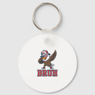 Chaveiro Camiseta Desenho de Águia Patriótica Bruh Vintage
