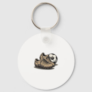 Chaveiro Camiseta Desenho de Chuteiras e Bola de Futebol An
