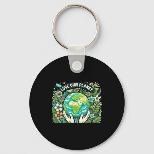 Chaveiro Camiseta Dia da Terra Amamos o Nosso Planeta
