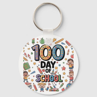 Chaveiro Camiseta Divertida do 100º Dia de Escola | Criança
