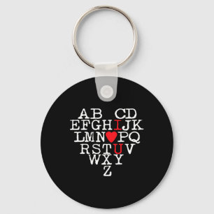 Chaveiro Camiseta Do Alfabeto Abc Eu Te Amo Dia Dos Namorad