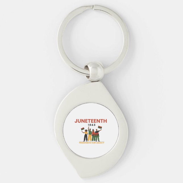 Chaveiro Camiseta do Dia da Liberdade Juneteenth | Afro-Ame (Frente)