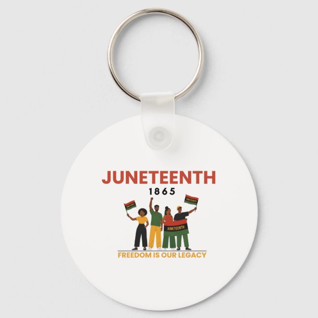 Chaveiro Camiseta do Dia da Liberdade Juneteenth | Afro-Ame (Frente)