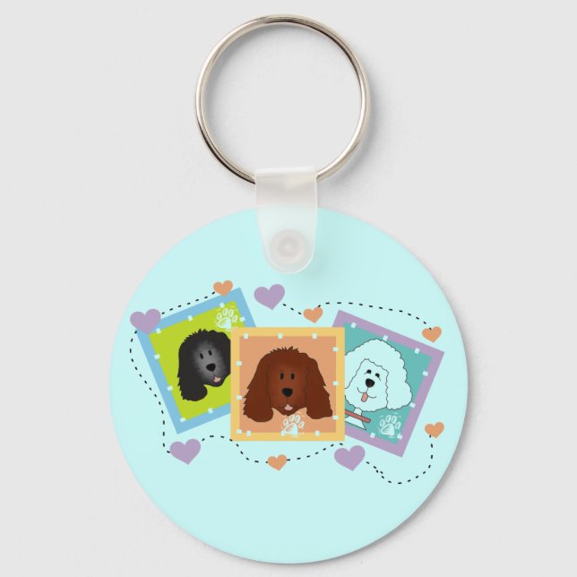 Chaveiro Camiseta e presentes dos retratos do cão (Frente)