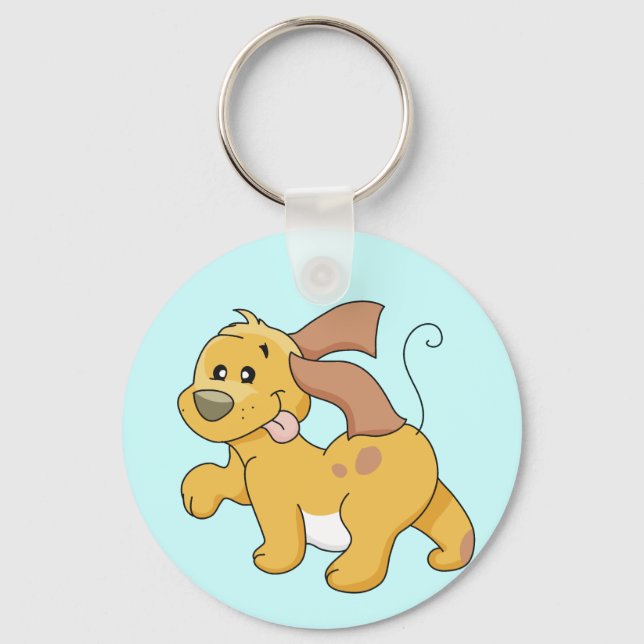 Chaveiro Camiseta e presentes felizes do cão de Brown (Frente)
