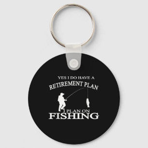 Chaveiro Camiseta engraçada de aposentadoria de pesca Camis