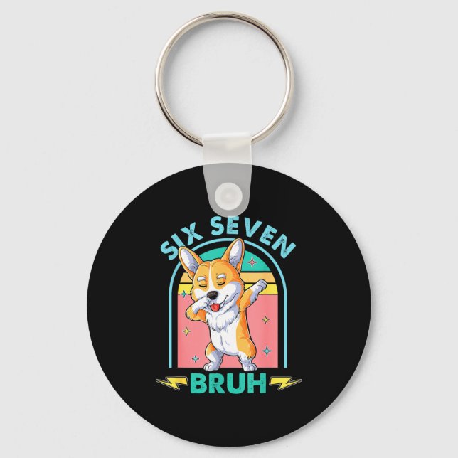 Chaveiro Camiseta engraçada de cachorro meme 67 para crianç (Frente)