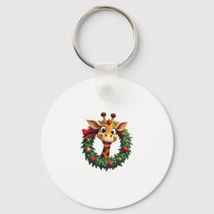 Chaveiro Camiseta engraçada de girafa meme face natal festi