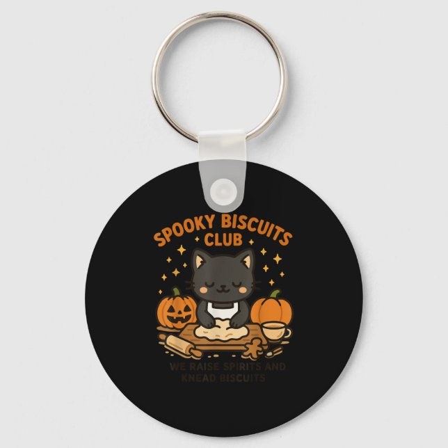 Chaveiro Camiseta engraçada de Halloween para clube de bisc (Frente)