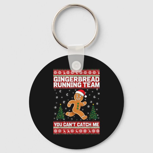 Chaveiro Camiseta engraçada de Natal para equipe de corrida (Frente)