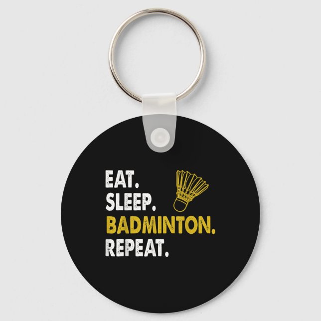 Chaveiro Camiseta engraçada de peteca de badminton  (Frente)