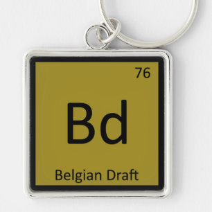 Chaveiro Camiseta engraçada do elemento químico Bd - Belgia