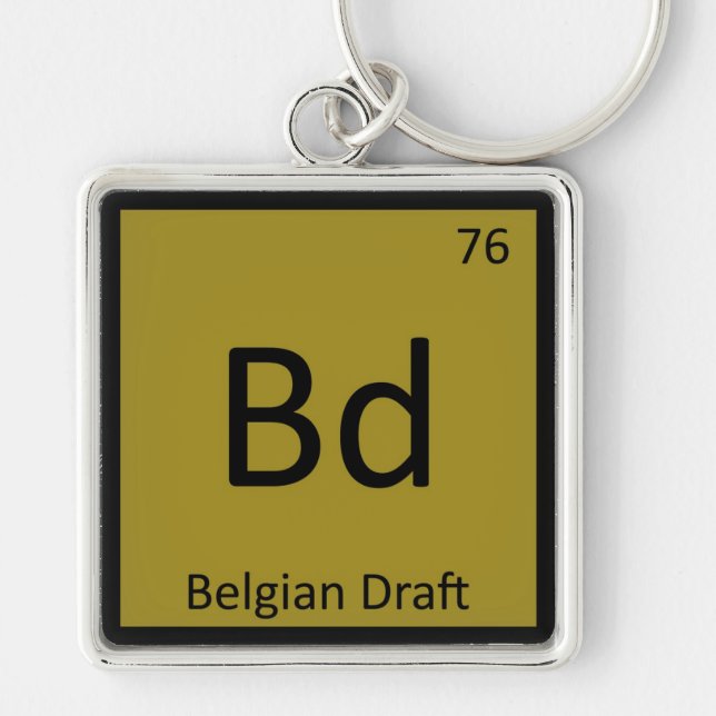 Chaveiro Camiseta engraçada do elemento químico Bd - Belgia (Frente)