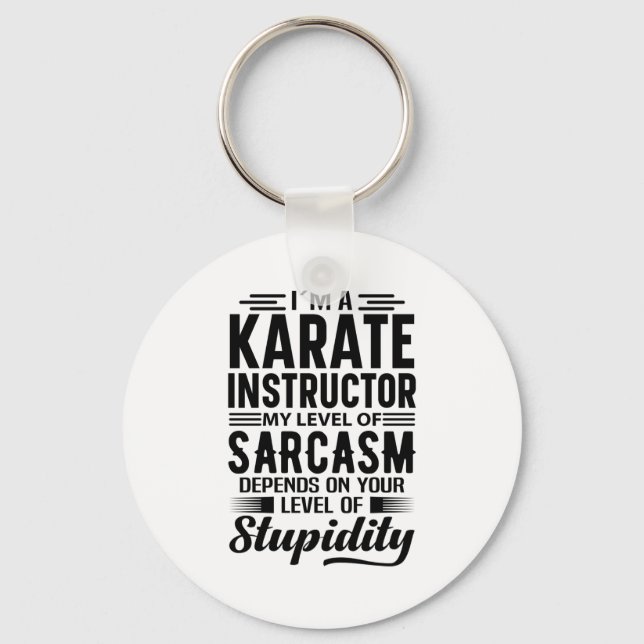 Chaveiro Camiseta Eu Sou Um Instrutor De Karate  (Frente)