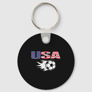 Chaveiro Camiseta Fãs de Futebol Orgulhosamente Americanos