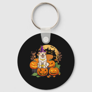 Chaveiro Camiseta feminina de Halloween com decote em V3