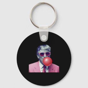 Chaveiro Camiseta Funny Pink Donald Trump Bubble Gum Yum Te