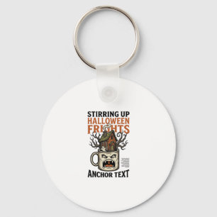 Chaveiro Camiseta Gráfica Caneca Assombrada de Café Assusta