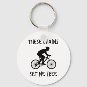 Chaveiro Camiseta Gráfica Divertida de Ciclismo de Montanha