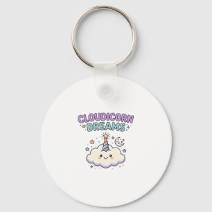 Chaveiro Camiseta Gráfica Tendência Sonhos Unicórnio Nublad