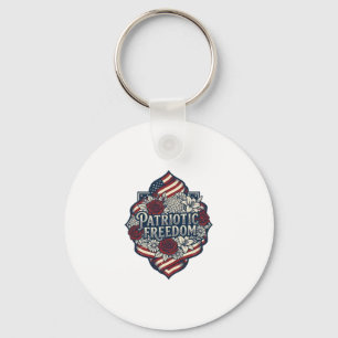 Chaveiro Camiseta Gráfica Vetorial Jardim Rústico Patriota_