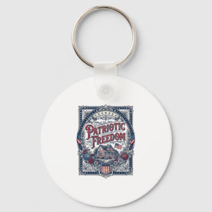 Chaveiro Camiseta Gráfica Vetorial Jardim Rústico Patriota