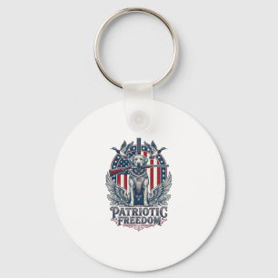 Chaveiro Camiseta Gráfica Vetorial Patriótica de Caçador de