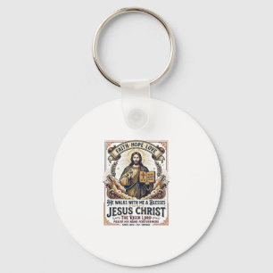 Chaveiro Camiseta Jesus Surfando Fé Inspiradora