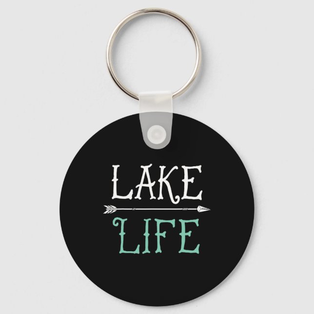 Chaveiro Camiseta Lake Life T Camisa de Pesca Vela Barco Di (Frente)