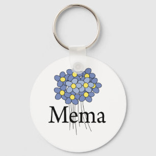 Chaveiro Camiseta MeMa Flor Azul Bonita