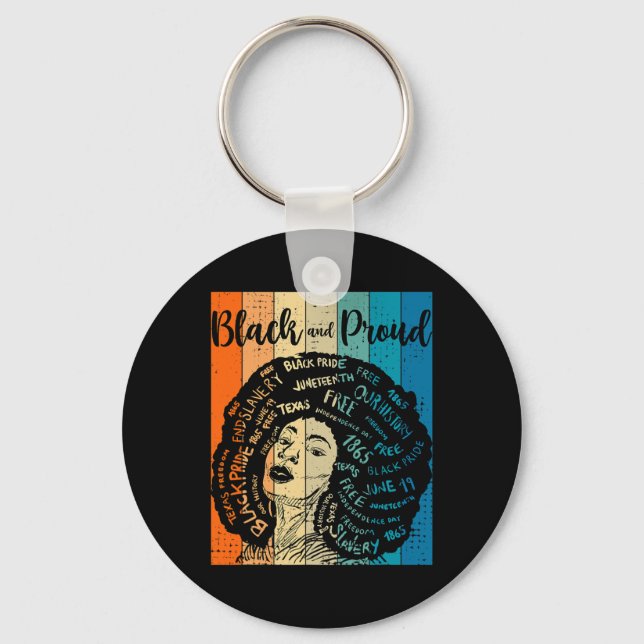 Chaveiro Camiseta Mês da História Negra Fev, Afro Preto e O (Frente)