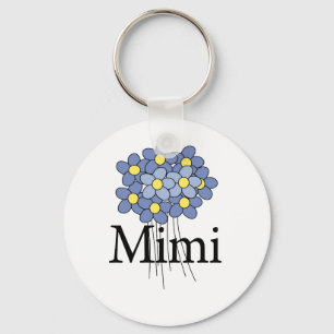 Chaveiro Camiseta Mimi Flor Azul Bonita