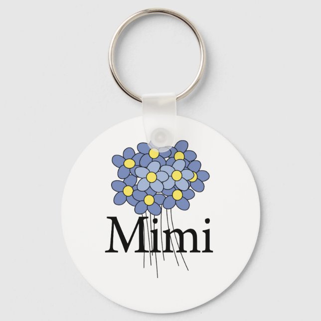 Chaveiro Camiseta Mimi Flor Azul Bonita (Frente)