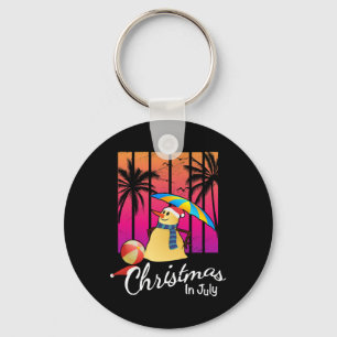 Chaveiro Camiseta Natal Em Julho Funny Snowman Verão Praia