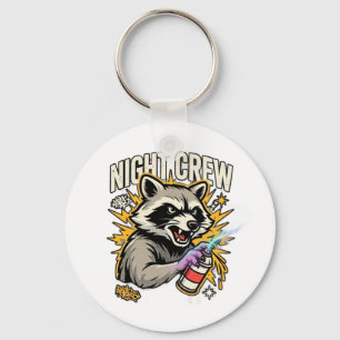 Chaveiro Camiseta Night Crew Raccoon Graffiti