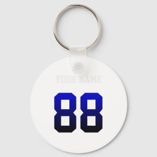Chaveiro Camiseta Personalizada Número 88 Azul Custom